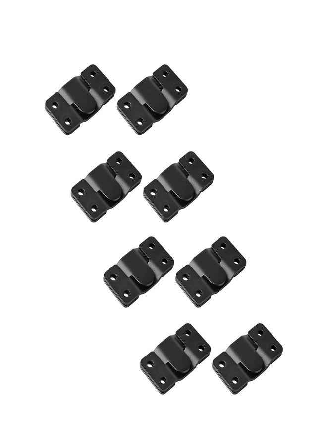 Elexa Hardware Stainless Steel Z-Shaped Flush Mount Brackets | Black French Cleat Hangers for Photo Frames, Mirrors, Shelves, and Cabinets (Z Bracket, 8, Count) - Image 2